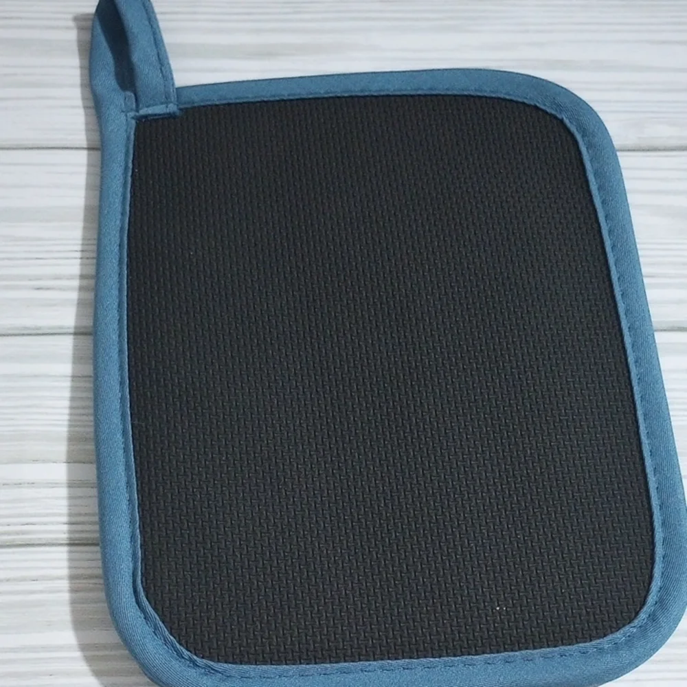 Blue Pot Holder with Fun Quote